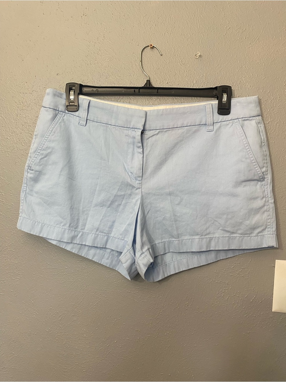 J. Crew Light Blue Cotton Chino Bermuda Shorts Preppy Size 14
